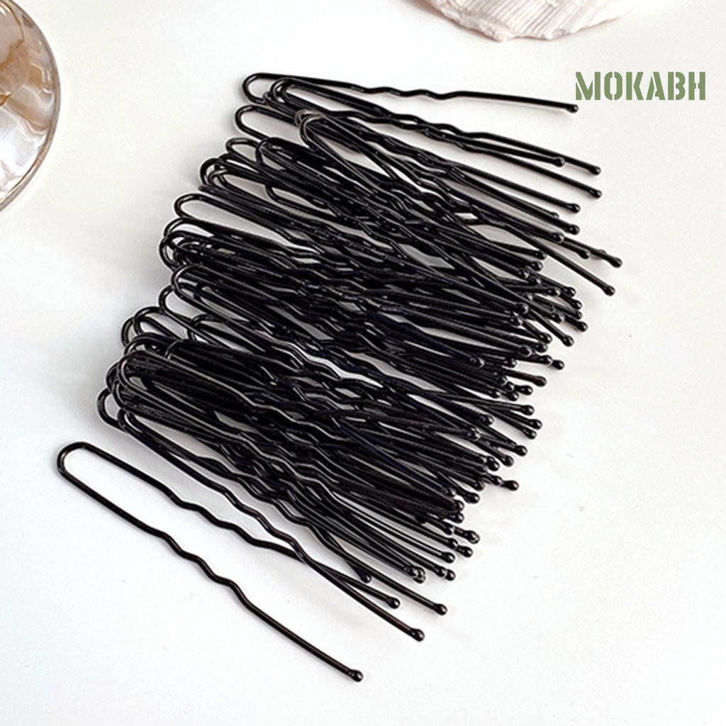 Set 100 Kẹp Tóc Hình Chữ U Bằng Kim Loại Gọn Nhẹ