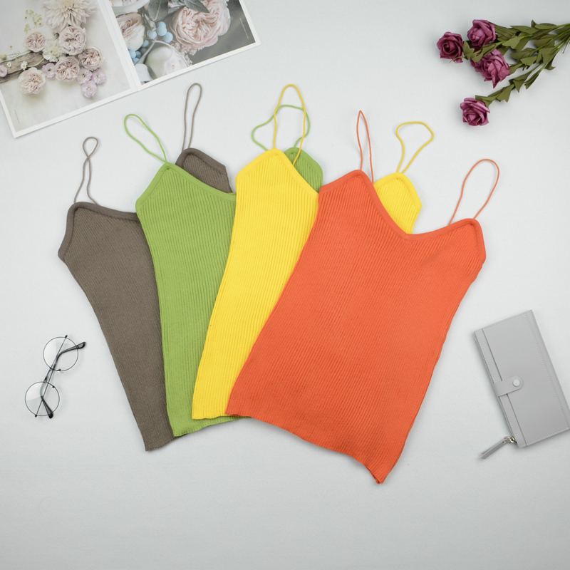 Áo Hai Dây Màu Trơn Đơn Giản Phong Cách Hàn Quốc Cho Nữ