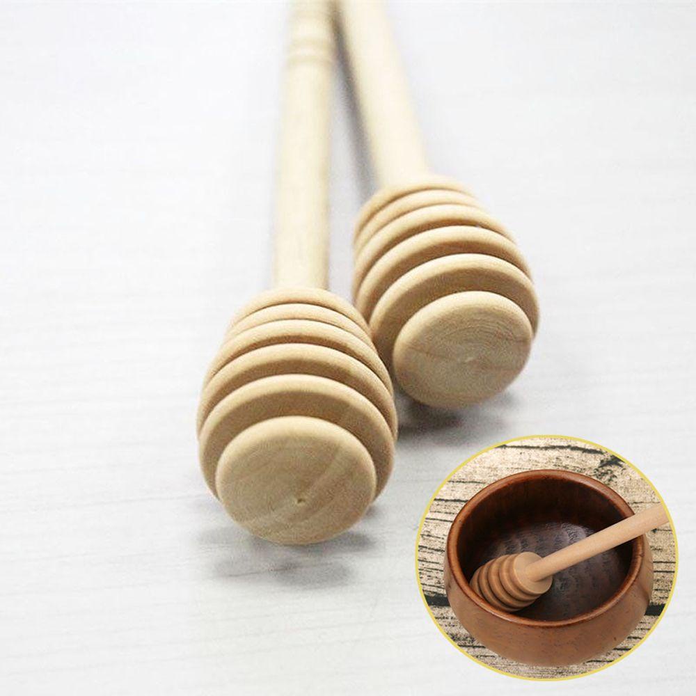LONTIME Set 1 / 3 Muỗng Gỗ Cán Dài Múc Mật Ong Tiện Lợi