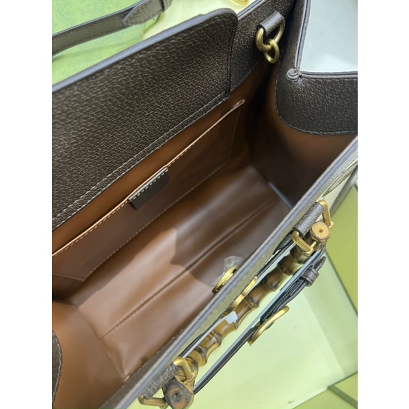 TÚI GC BAMBOO TOTE CÔNG SƠ TAY CẦM SIZE 27CM.32CM TRONG LÓT DA