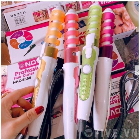 Lược điện uốn xoăn tóc Nova 8558/Lược điện uốn xoăn