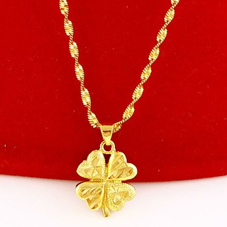 Dây chuyền mặt cỏ 4 lá ❤️💕 Dây chuyền nữ mạ vàng thiết kế sang trọng - VB006