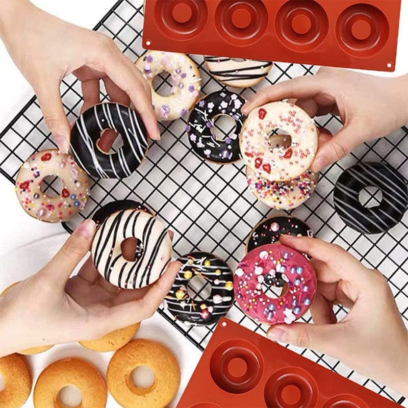 Khuôn Làm Bánh Donut Bằng Silicone Tiện Dụng Cho Gia Đình