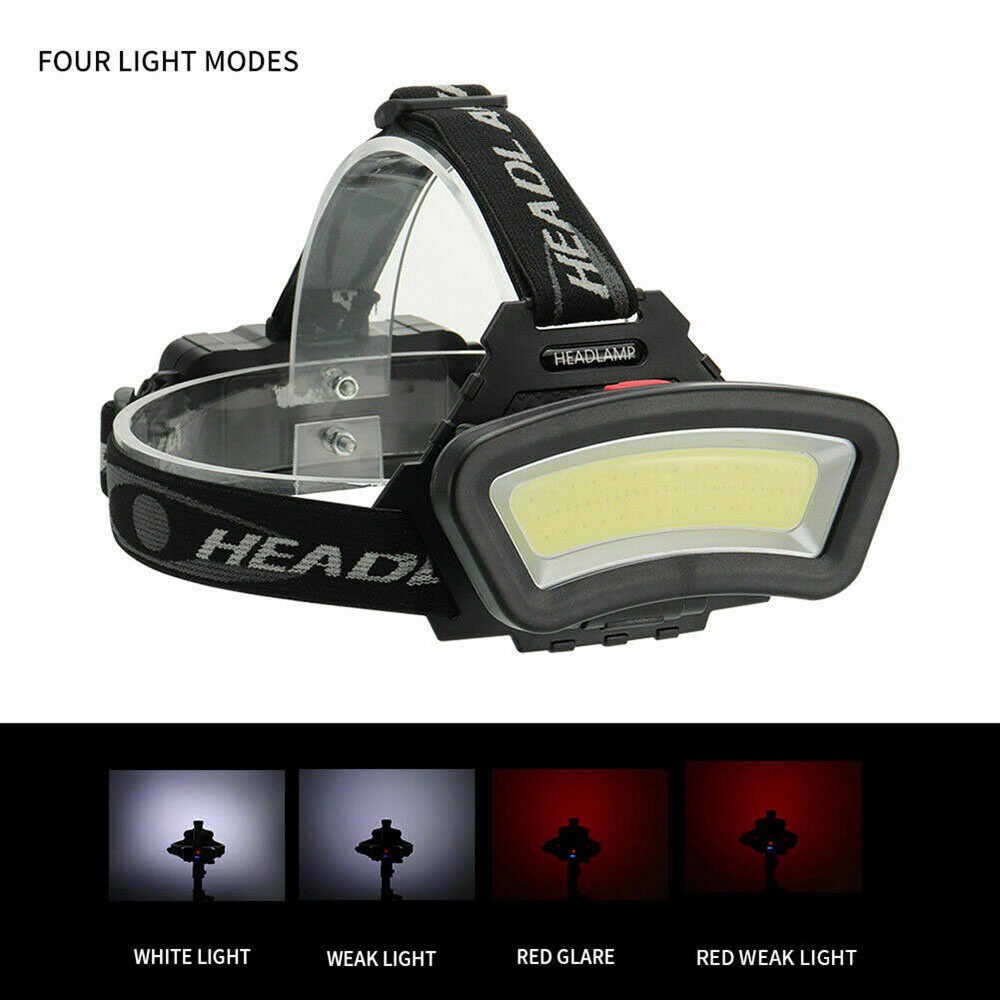 FENGLIN💐 Wide Angle COB Headlight For Fishing Caving Head Flashlight Outdoor Camping Headlamp Helmet  Lantern USB Rechargeable Waterproof 1000LM Lamp LED Night Lighting Front Flash Lights