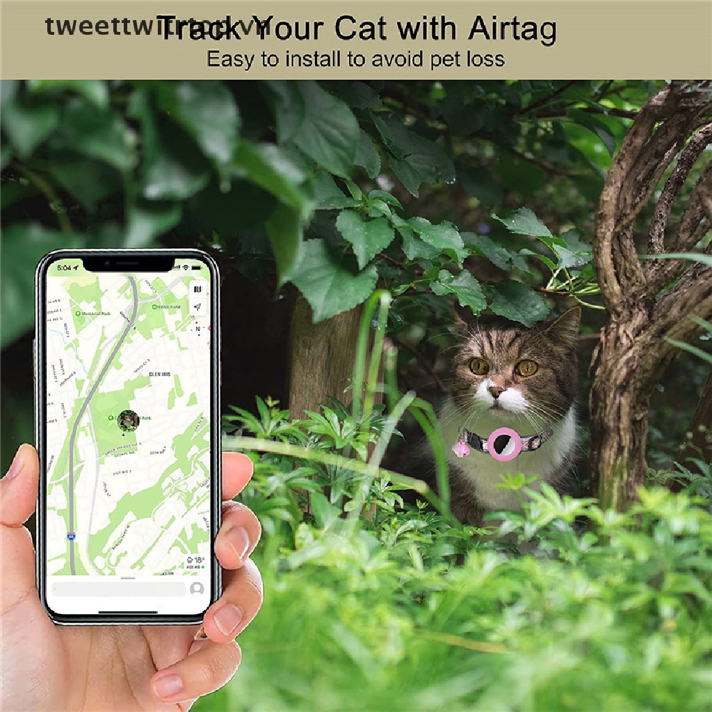 Trtop Vỏ Bọc Hộp Sạc Tai Nghe Apple Airtag Có Chuông Chó Mèo Định Vị GPS Chống Thất Lạc