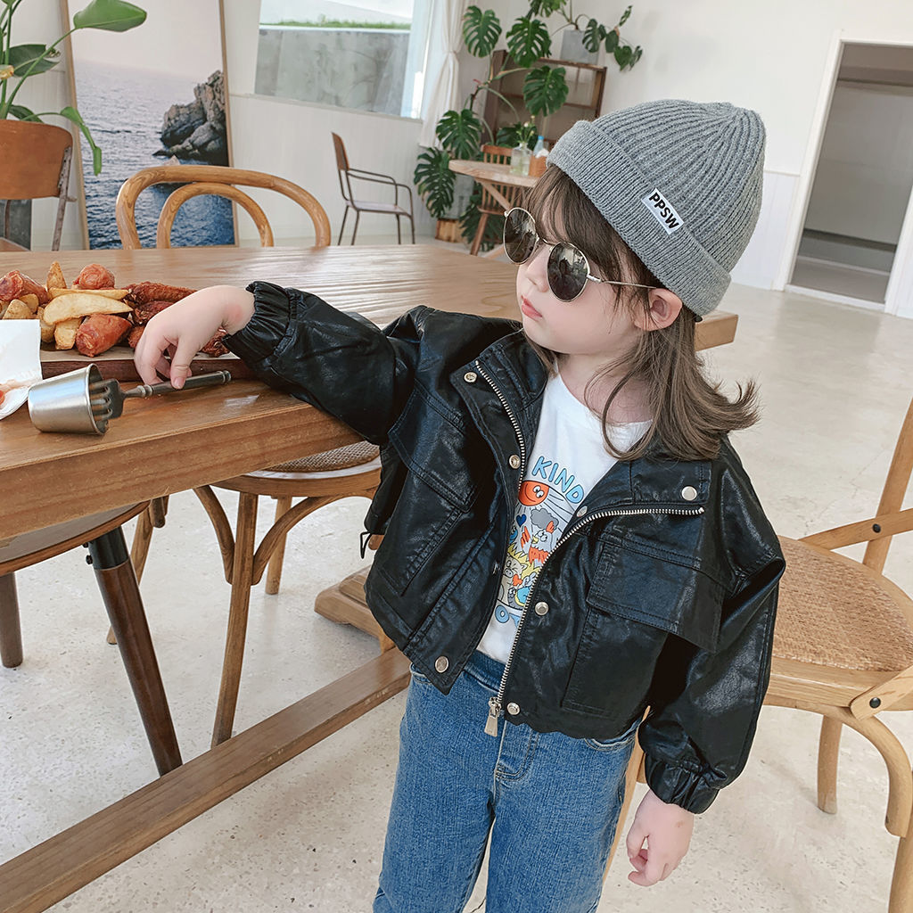 Áo Khoác Da Thời Trang Dành Cho Bé Gái