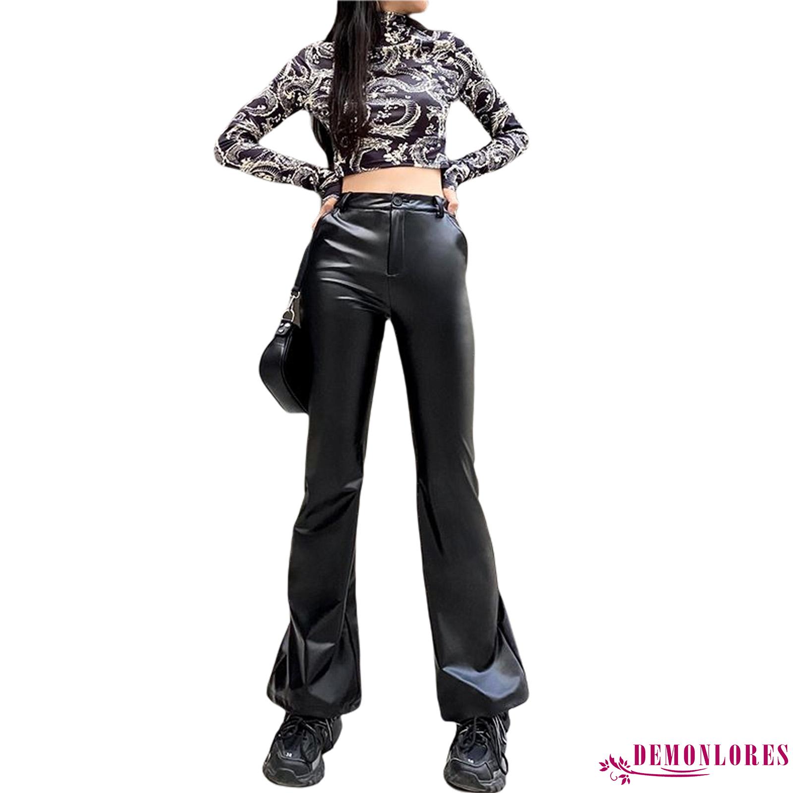 Quần Da Pu Ống Rộng Thời Trang Dành Cho Nữ | BigBuy360 - bigbuy360.vn