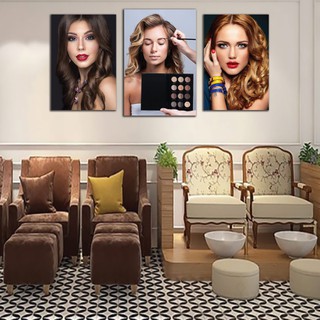 Tranh dán tường tranh spa salon tóc, tạo mẫu tóc, nail, tiệm make up, tranh tóc đẹp, tranh format có keo phía sau