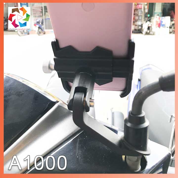 Giá đỡ điện thoại gắn xe máy A1000 hợp kim xoay đa năng