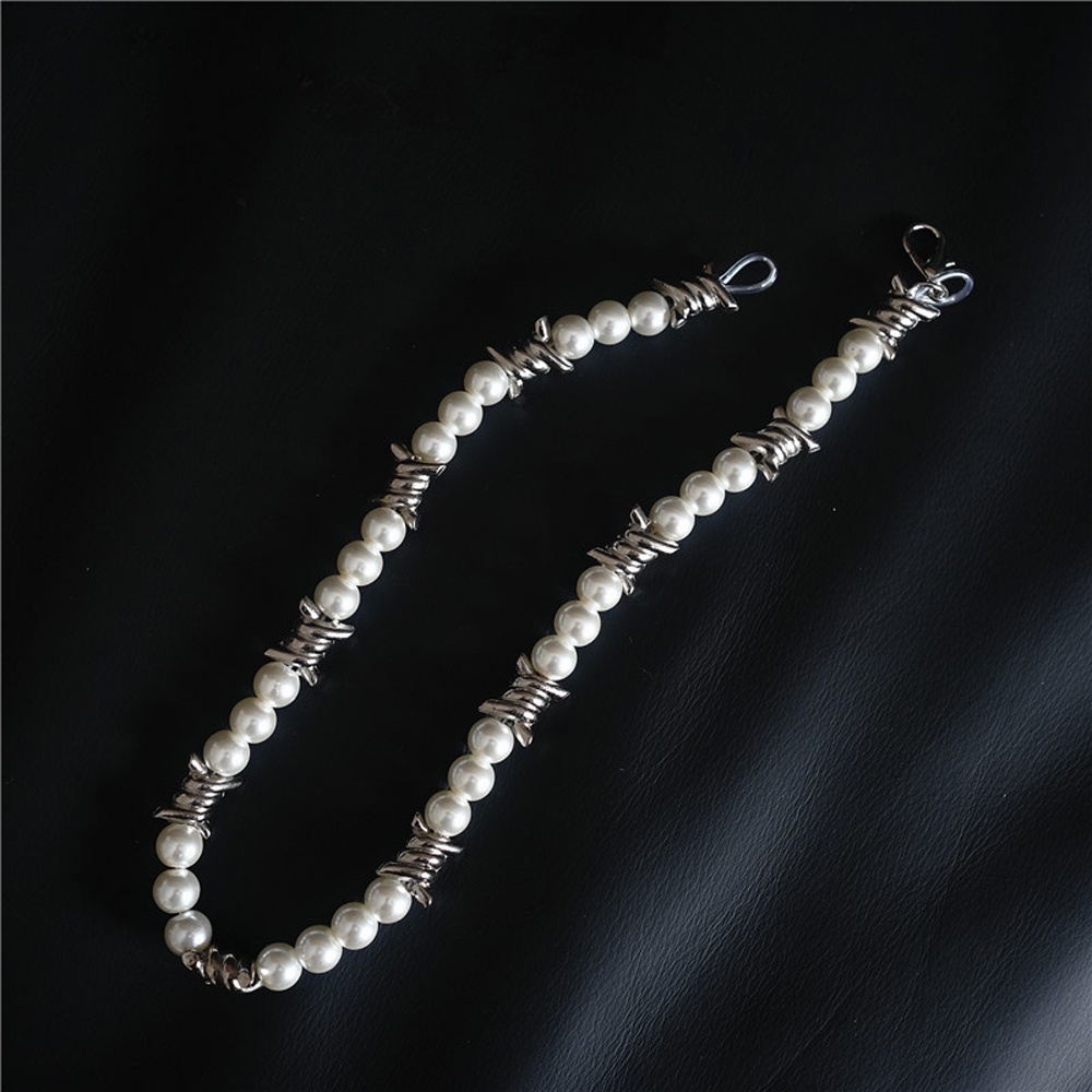 Vòng cổ chuỗi hạt ngọc trai nhân tạo tùy chỉnh thanh lịch phong cách punk cho nữ