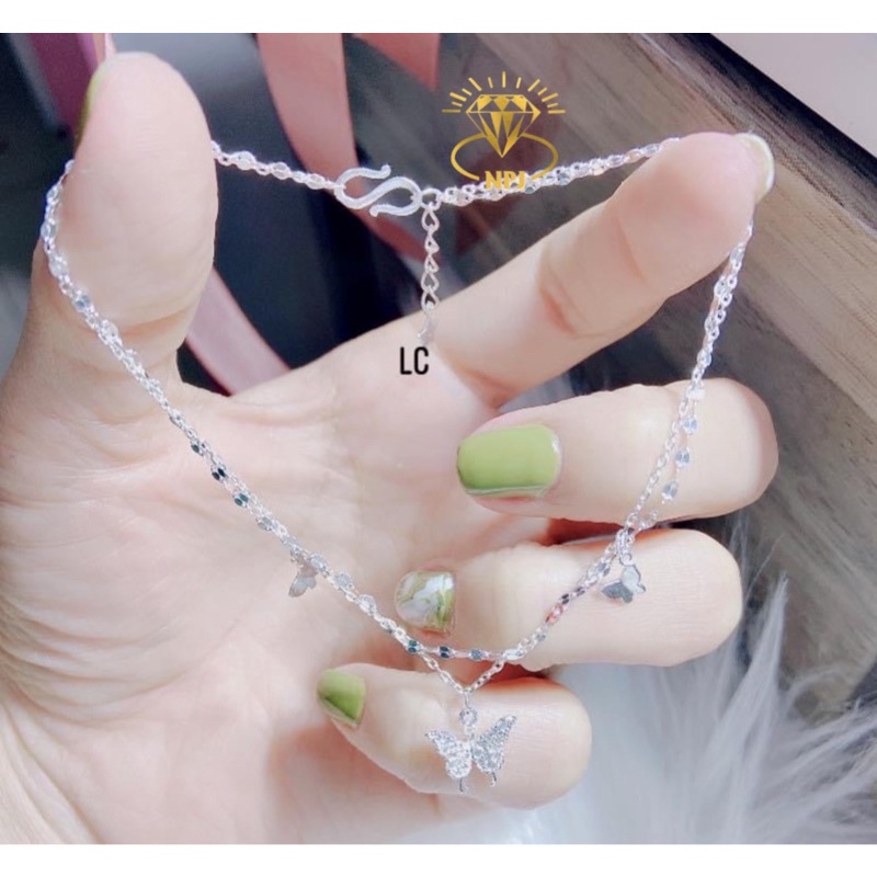 Lắc chân chập đôi hình Bướm xinh xắn, Bạc Ta - bạc npj