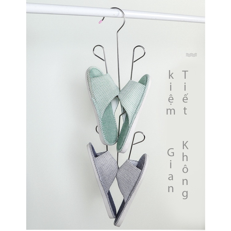 Combo 5 móc phơi giày, phơi dép inox đa năng