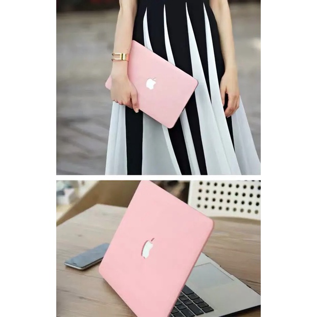 Combo ốp macbook, case macbook +phủ phím Macbook Hồng pastel thời trang, chống va đập, trầy xước cho máy