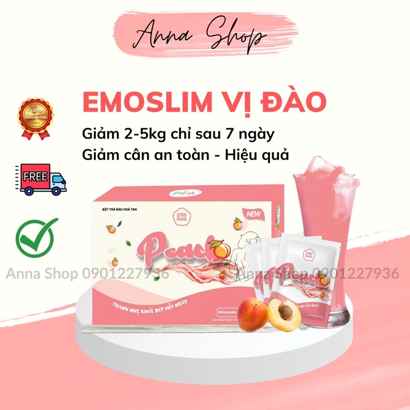 [Freeship + Quà] Giảm cân emoslim chính hãng vị đào – Giảm cân nhanh hiệu quả