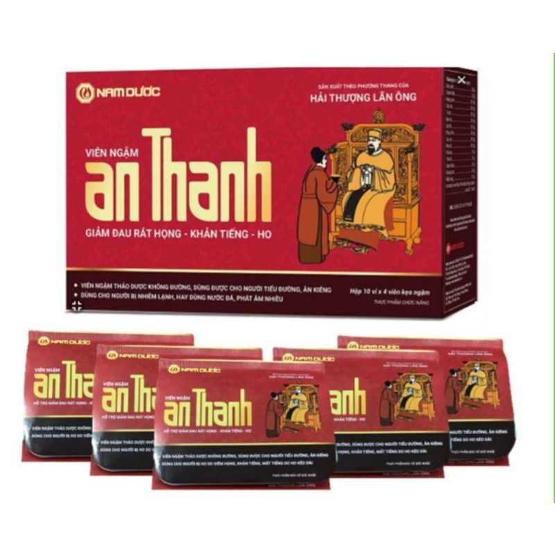Viên ngậm an thanh.hộp 10 vỉ×4 viên