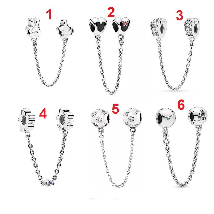Charm xích đá trắng bạc 925 cao cấp- Trang sức Bạc Venus