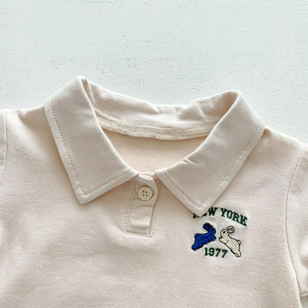 Set Áo Thun Tay Ngắn In Hình Thỏ &amp; Quần Short Cho Bé Trai &amp; Gái