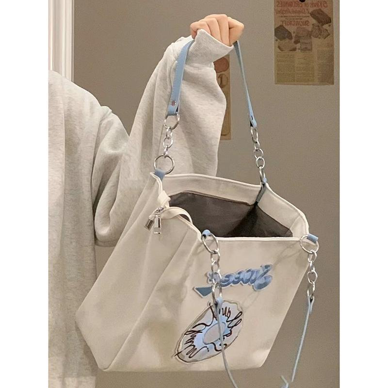 Túi Xách Canvas Cỡ Lớn Thêu Họa Tiết Thời Trang Mùa Hè Cho Nữ