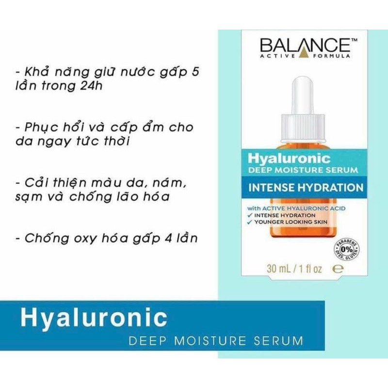 [CHÍNH HÃNG] Tinh Chất Cấp Nước Balance Hyaluronic Deep Moisture Serum 30ml