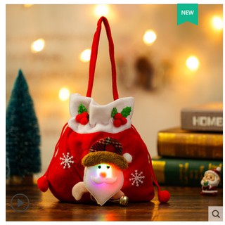 Túi Dây Rút Đựng Quà Giáng Sinh Hình Ông Già Noel / Người Tuyết / Ông Già Noel Xinh Xắn