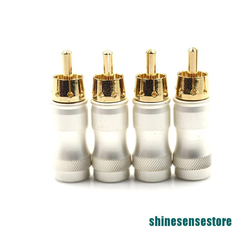 Set 4 Đầu Nối Dây Cáp Âm Thanh RCA Mạ Vàng | BigBuy360 - bigbuy360.vn