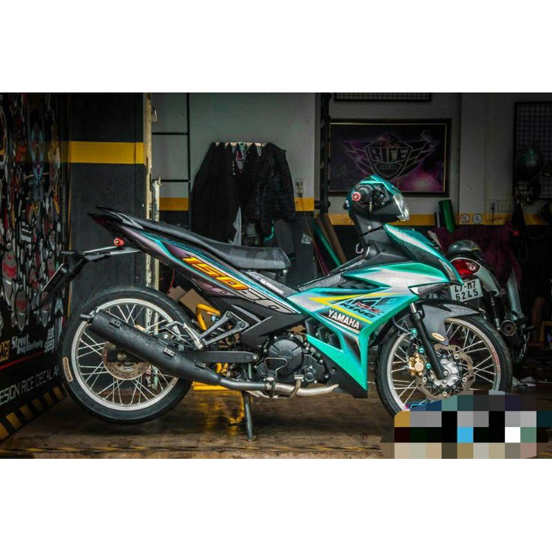 Tem rời exciter 150  xanh đen mxking
