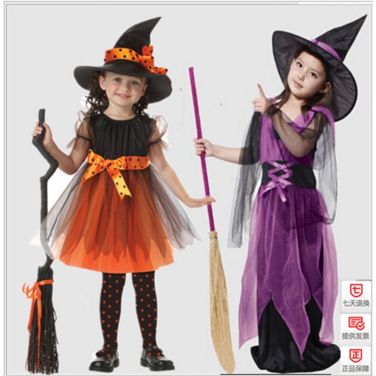 Trang Phục Hóa Trang Halloween Nhân Vật Phù Thủy Cho Bé