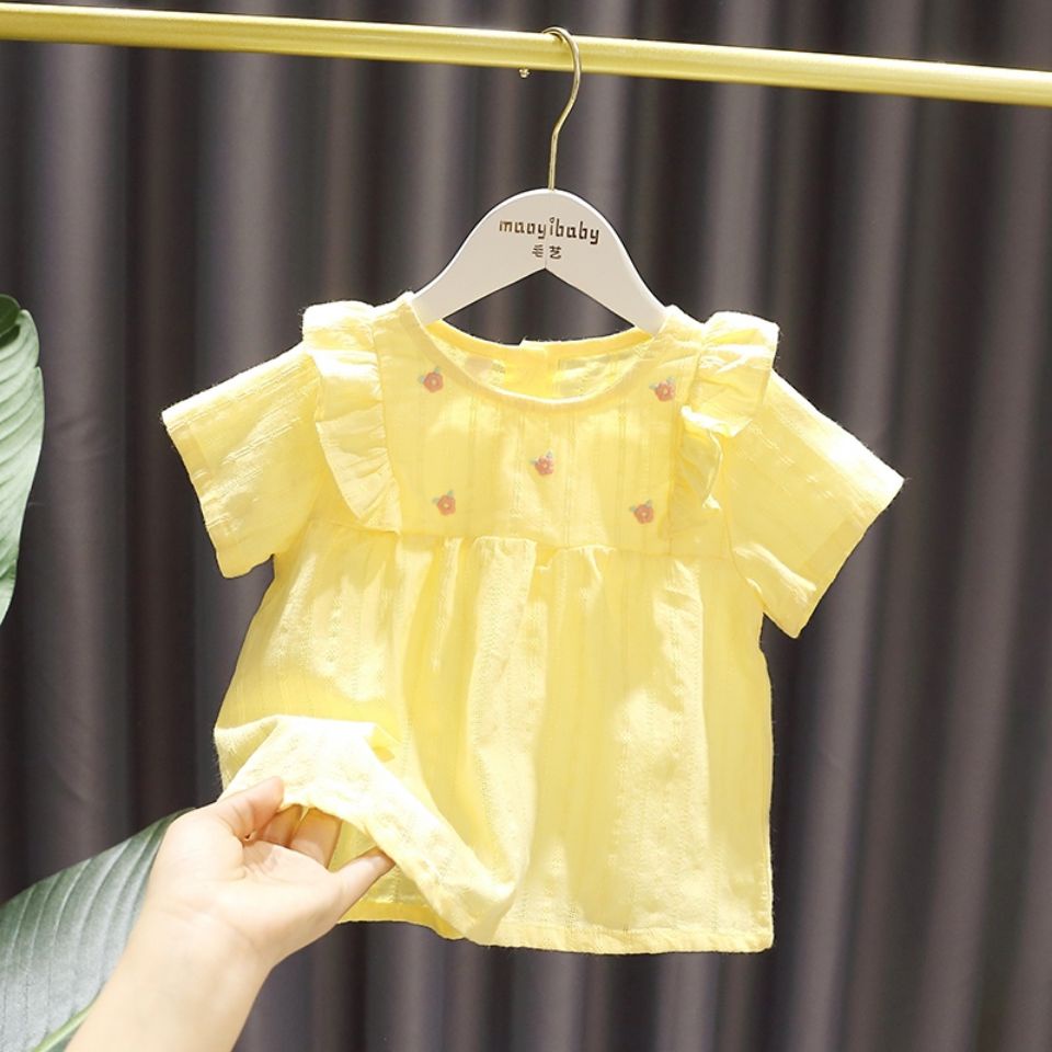 Áo Thun Cotton Tay Ngắn Dáng Rộng Thoáng Khí Màu Sắc Đơn Giản Dành Cho Nữ