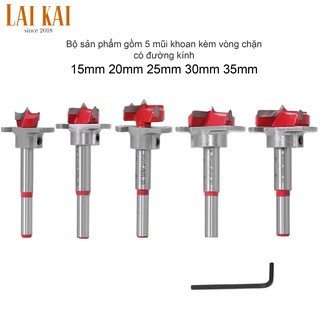 Bộ 5 mũi khoan bản lề có vòng