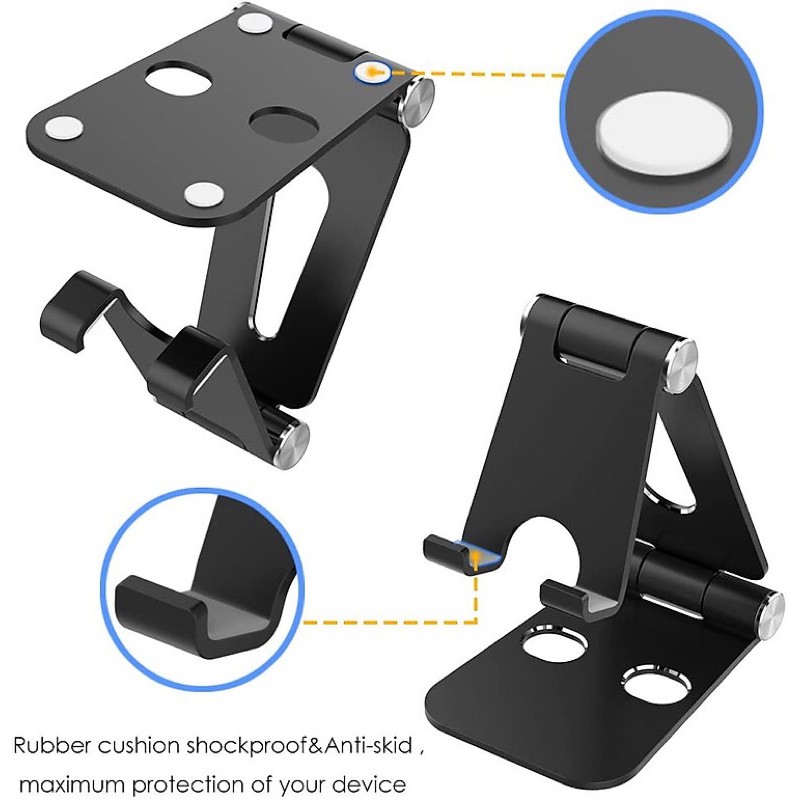 [HOTCASE]Giá đỡ hợp kim nhôm đa năng cho điện thoại Aluminum Dual Foldable Stand Holder