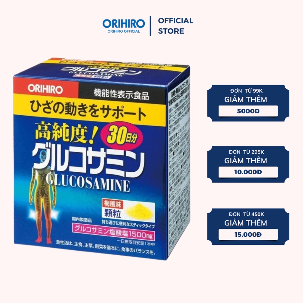 Bột bổ xương khớp bổ sung Glucosamine Orihiro 30 gói