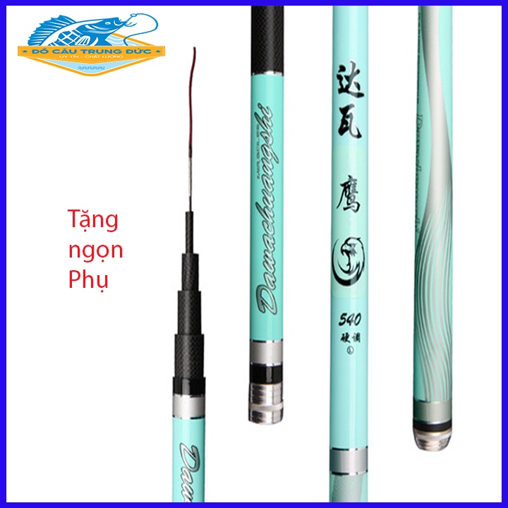 Cần Câu Tay Bạo Lực Dawa Chuangshi 6H - Cần Câu Tay cao cấp - Thân Xoắn Carbon X - Độ Cứng 6H CD-08