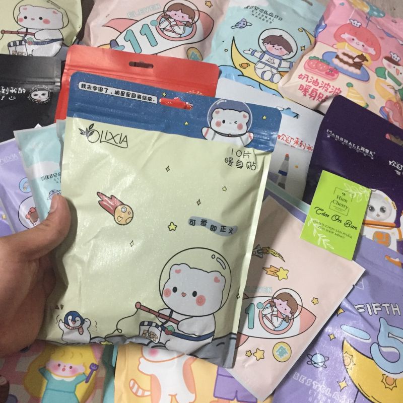 (Set 5) Miếng dán nhiệt giữ ấm cơ thể, miếng dán chườm nóng bụng , giữ ấm 8h, an toàn khi dùng- Mixxshop21