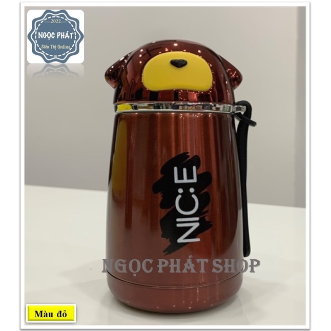 Bình Giữ Nhiệt Hình Gấu NICE Dung Tích 300ml [Loại 1]