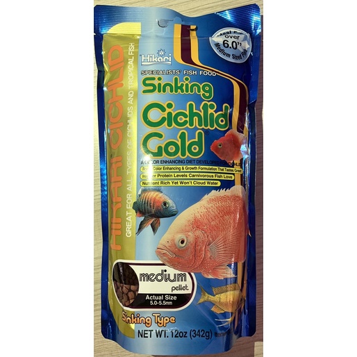 Cám Hikari chìm "Sinking Cichlid Gold - 342gr" cho Pleco
