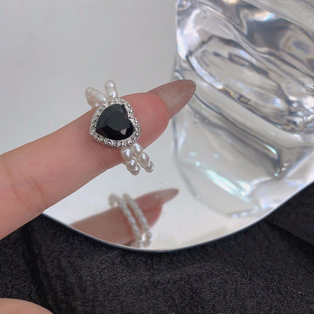 Nhẫn Kim Loại 2021 Hình Trái Tim Đính Đá Nhiều Màu Thời Trang Cho Nữ