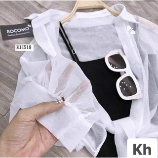 set váy 2 dây body & áo sơ mi choàng ( hàng đẹp )