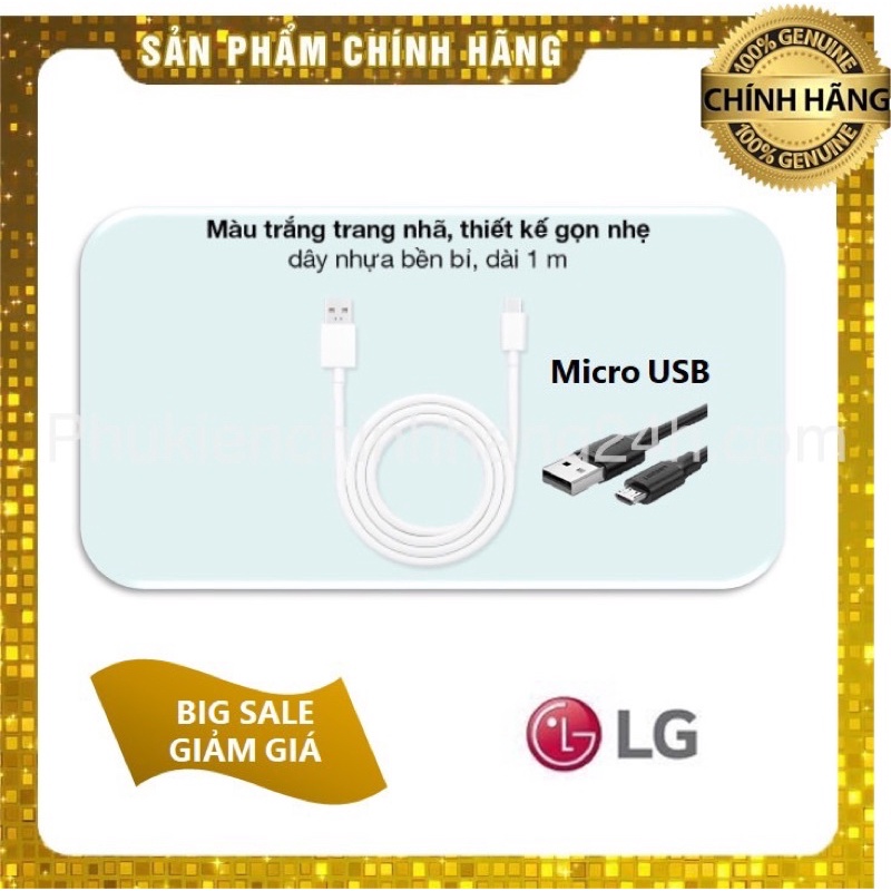 SALE Cáp sạc nhanh USB - C + Micro USB chính hãng LG