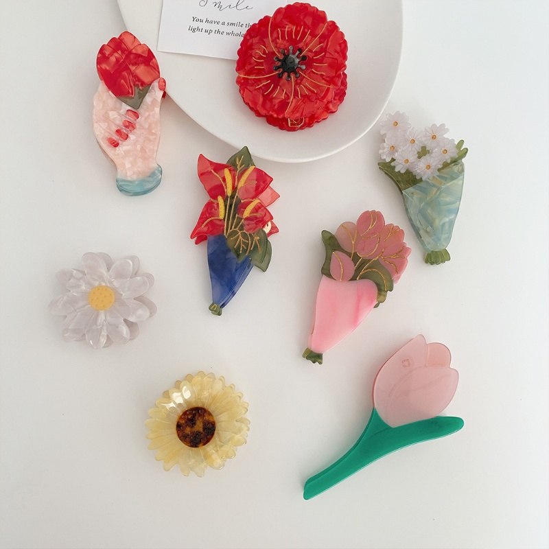 Kẹp Tóc Hình Hoa Nhiều Màu Sắc Thời Trang Dành Cho Nữ