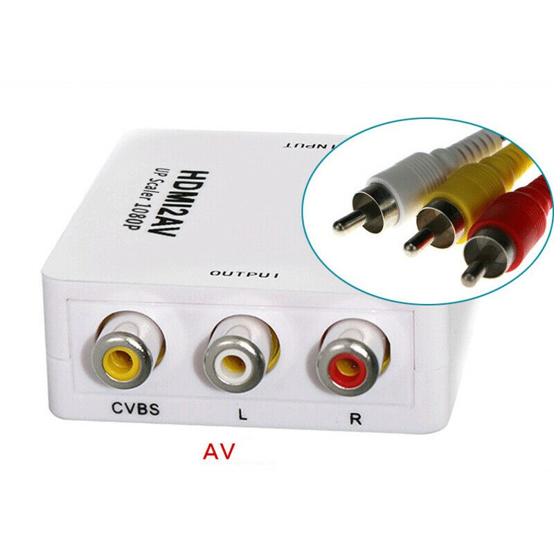 Bộ chuyển đổi HDMI sang AV CVBS 3 cổng RCA âm thanh video tổng hợp cho TV