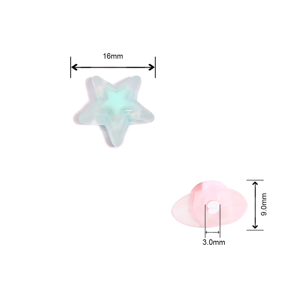 Hạt nhựa acrylic trong suốt hình hoa dành cho làm bông tai/dây chuyền thủ công DIY