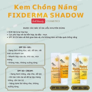 [Chính hãng]Kem chống nắng Fixderma Shadow SPF50+ 75g