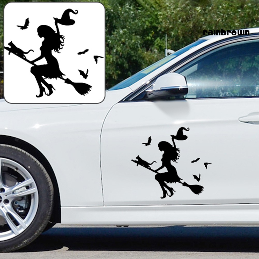 Đề Can Dán Trang Trí Xe Ô Tô Hình Phù Thủy Bay Độc Đáo