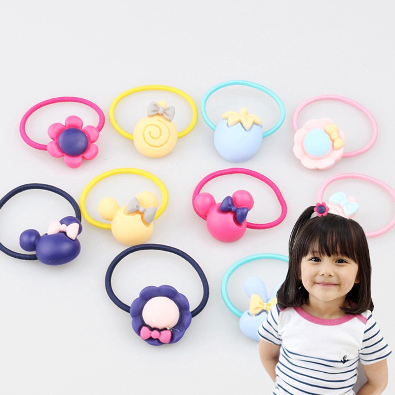 Set 20 Dây Cột Tóc Co Giãn Đáng Yêu Cho Bé Gái