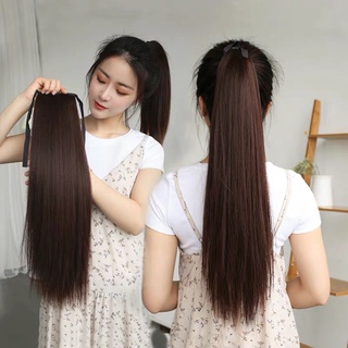 Tóc giả cột ❤️FREESHIP❤️ Tóc giả cột thẳng bấm phồng 60cm