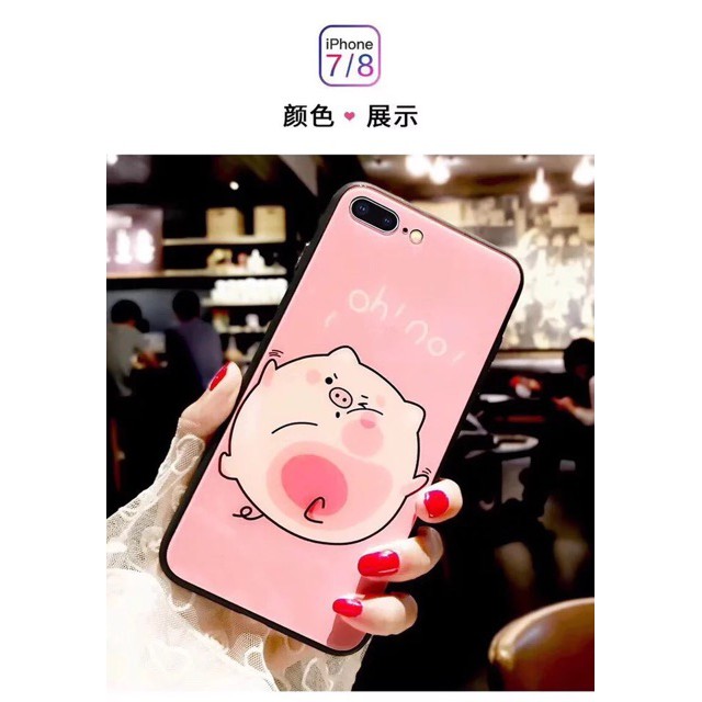 Ốp lưng iphone heo hồng mũm mĩm 5/5s/6/6plus/6s/6s plus/6/7/7plus/8/8plus/x/xs/xs max/11/11 pro/11 promax - ROSE CASE