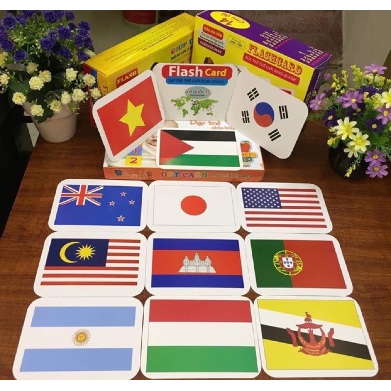 Bộ thẻ thông minh 18 chủ đề chuẩn giấy ivory cho bé