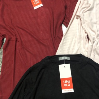 Áo thun len tăm cổ tròn tay dài