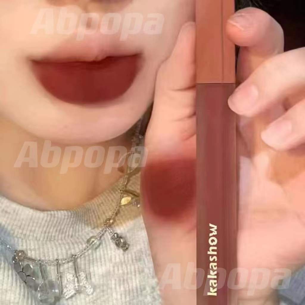[Hàng mới về] Son kem KAKASHOW màu da đất tông lì mềm môi chống nước lâu trôi