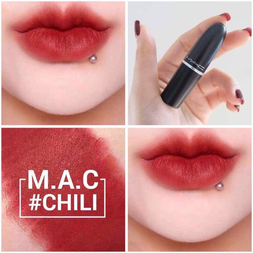 Son ᴍᴀᴄ chính hãng, Son mac chili, màu đỏ cam, full size - Hakio.offical | BigBuy360 - bigbuy360.vn